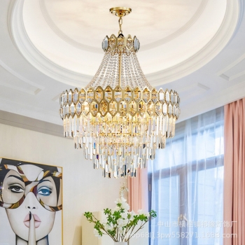 Đèn pha lê chùm trang trí biệt thự DCC 122