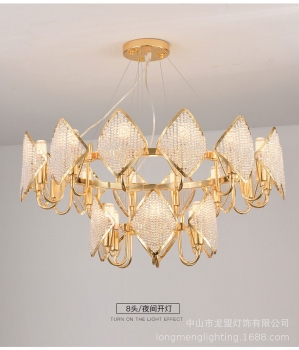 Đèn pha lê chùm cao cấp, sang trọng DCC 128