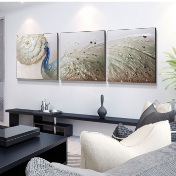 Tranh trang trí 3D chim công sang trọng TSA 009