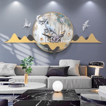 Tranh trang trí 3D hươu nghệ thuật TSA 027