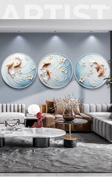 Decor cá 3D gắn tường trang trí TSA 029