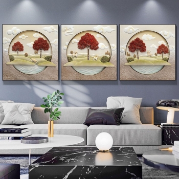 Tranh bộ 3D trang trí nội thất TSA 030