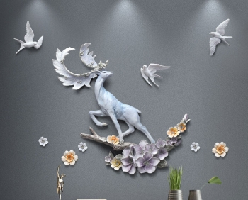 Hươu decor 3D nghệ thuật trang trí TSA 031