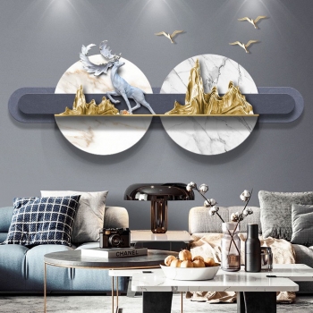 Tranh trang trí 3D hươu nghệ thuật TSA 038