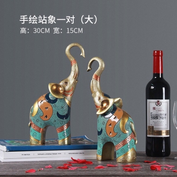 Bộ đôi voi trang trí nội thất ấn tượng DEC 040