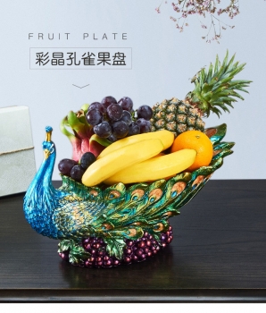 Đĩa đựng hoa quả chim công trang trí DEC 042