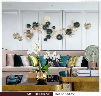 Tranh sen dài trang trí nội thất đẳng cấp, tinh tế TS 099