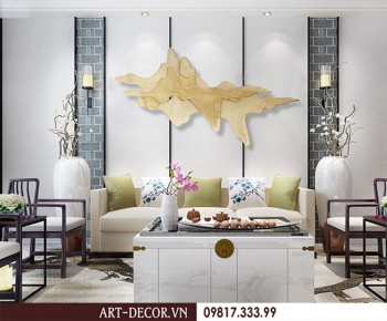 Tranh núi treo tường trang trí chung cư TS 109