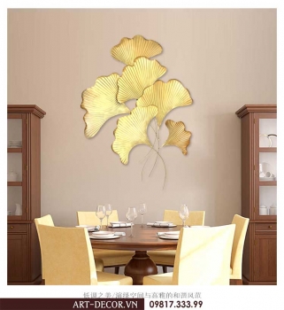 Tranh trang trí nội thất lá vàng TS 167