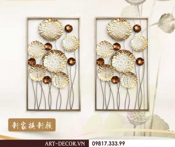 Tranh bộ kim loại gắn tường TS 179