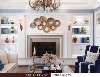 Tranh gương tròn trang trí nội thất TS 186