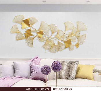 Tranh kim loại nhập khẩu tạo hình lá cây TS 205