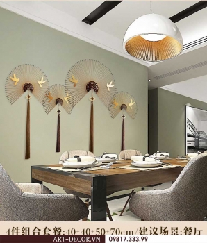 Decor tranh quạt trang trí nội thất TS 206
