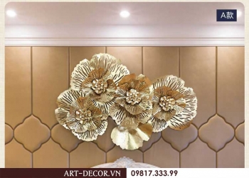Tranh trang trí kim loại hoa mai TS 218