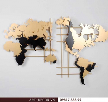 Tranh trang trí bản đồ thế giới TS 222