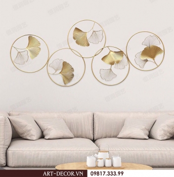 Tranh sắt hoa phú quý trang trí nội thất TS 241