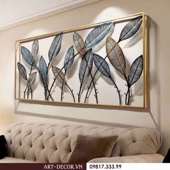 Tranh decor tạo hình lá cây TS 246