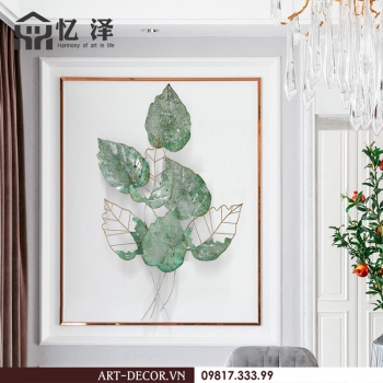 Tranh trang trí tạo hình lá độc, lạ TS 250