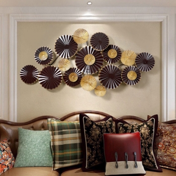 Tranh decor tròn sen xanh TS 349