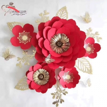 Tranh decor hoa đỏ trang trí TS 557
