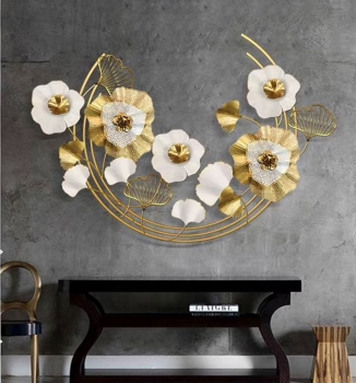 Decor hoa mai tròn trang trí chung cư TS 624