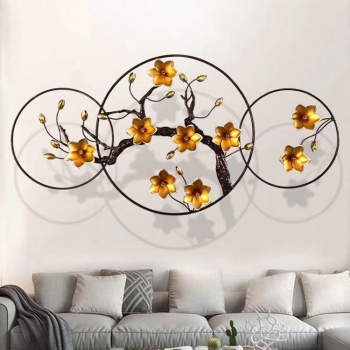 Tranh decor hoa mai vòng trang trí TS 625
