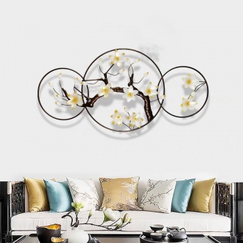 Hoa mai trắng kim loại trang trí TS 648