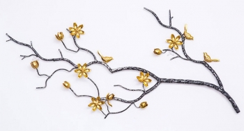 Cành mai kim loại trang trí nội thất TS 672