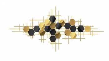 Decor hiện đại tổ ong kim loại trang trí TS 675