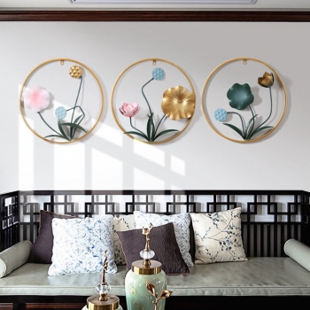 Bộ 3 hoa sen tròn trang trí phòng khách TS 709