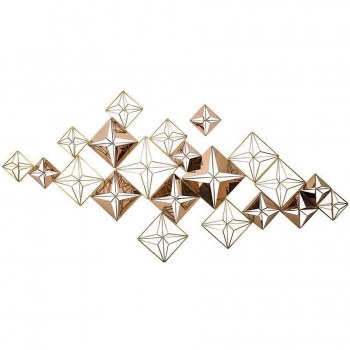 Khối 3D kim loại hiện đại trang trí phòng khách TS 736