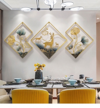 Tranh bộ lá Ginko và hươu trang trí nội thất TS 741