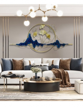 Decor lá Ginko núi trang trí phòng khách TS 819