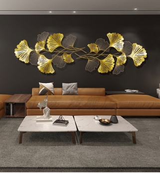 Lá Ginko trang trí phòng khách độc đáo TS 828