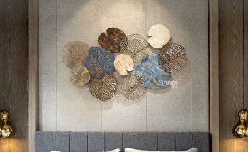 Tranh decor lá sen trang trí nội thất TS 856