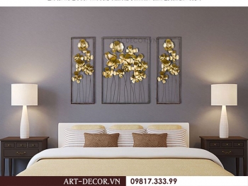 Tranh sắt treo tường cỏ 4 lá độc đáo TS 069