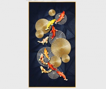 Tranh tráng gương-Bộ sưu tập Cá decor TTGA 004