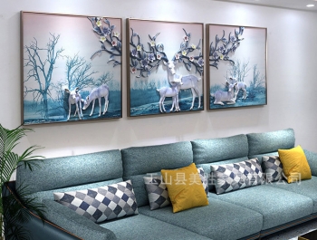 Tranh trang trí 3D hươu nghệ thuật TDA 002