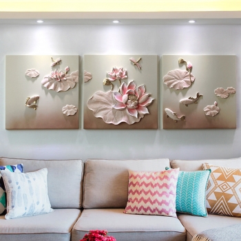 Tranh treo tường 3D hoa sen TDA 005