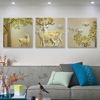 Tranh hươu 3D treo tường TDA 008