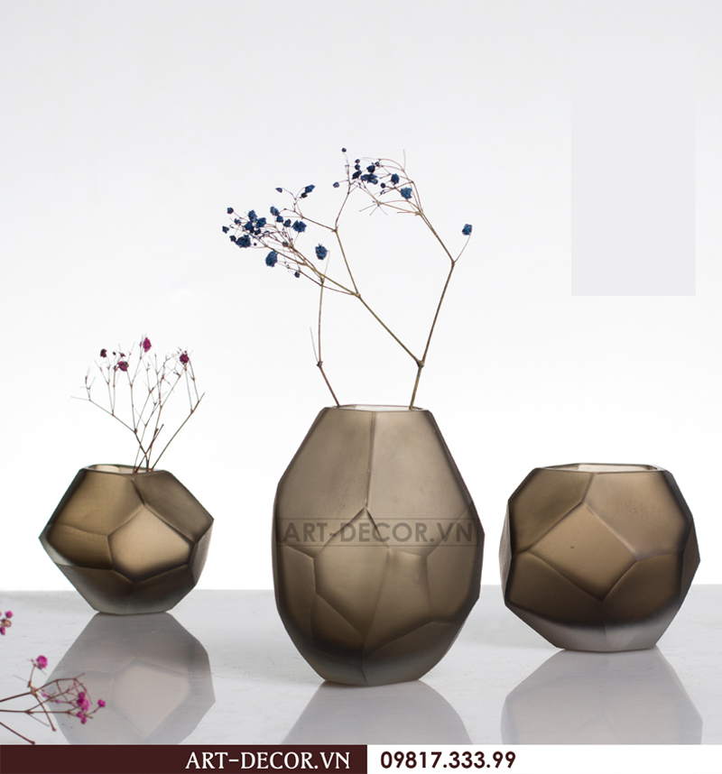 Bình hoa thủy tinh Cubes hiện đại BH 005 1