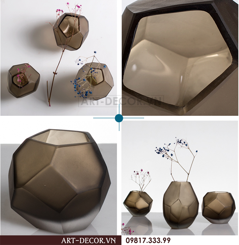 Bình hoa thủy tinh Cubes hiện đại BH 005 12