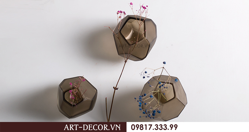 Bình hoa thủy tinh Cubes hiện đại BH 005 13