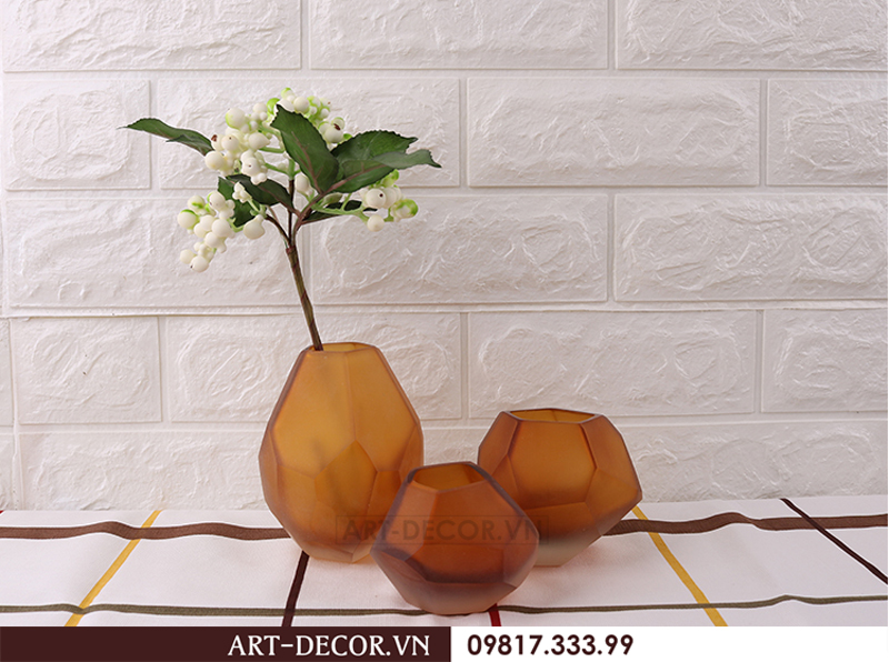 Bình hoa thủy tinh Cubes hiện đại BH 005 15