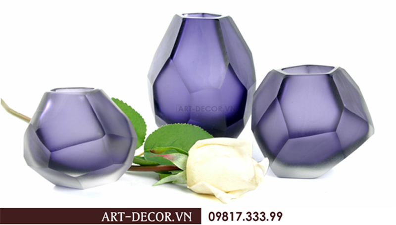 Bình hoa thủy tinh Cubes hiện đại BH 005 16