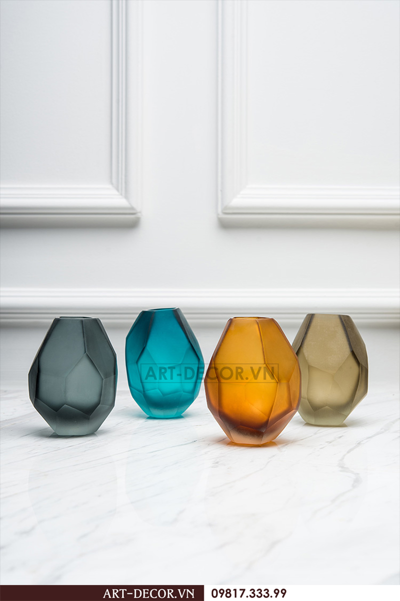 Bình hoa thủy tinh Cubes hiện đại BH 005 3