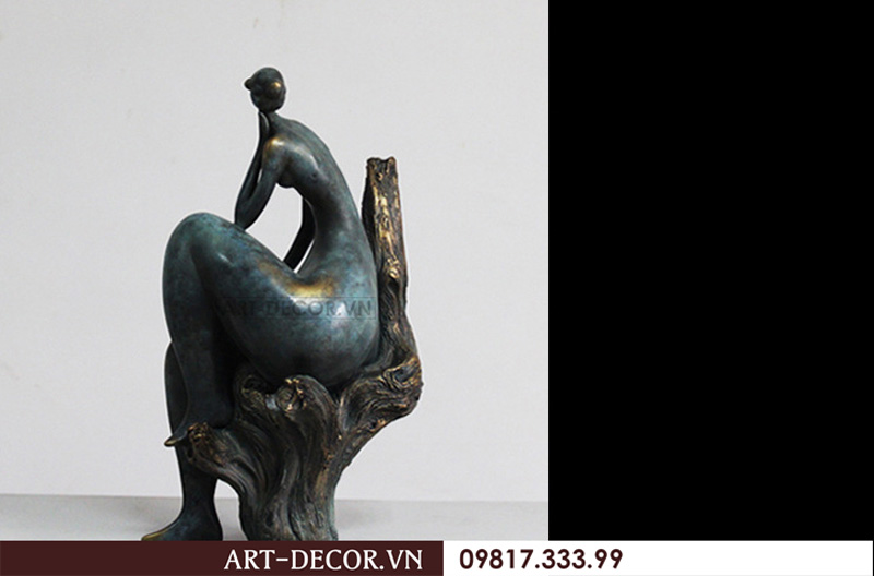Phù điêu thiếu nữ decor DEC 004 6