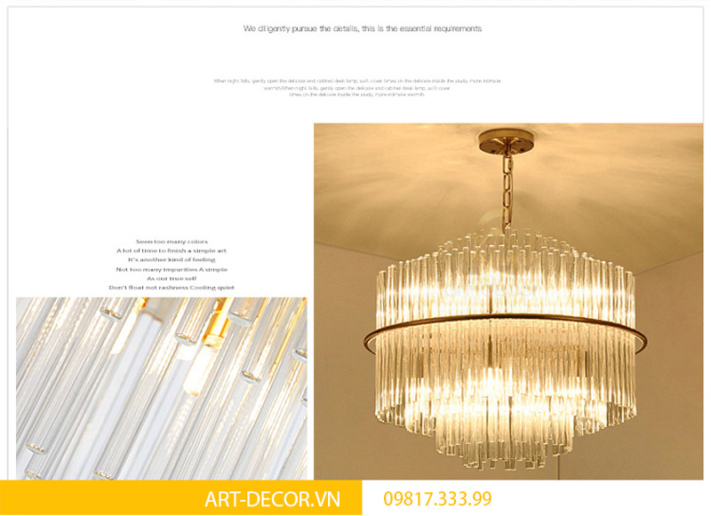 đèn chùm pha lê ống dcc 010 7
