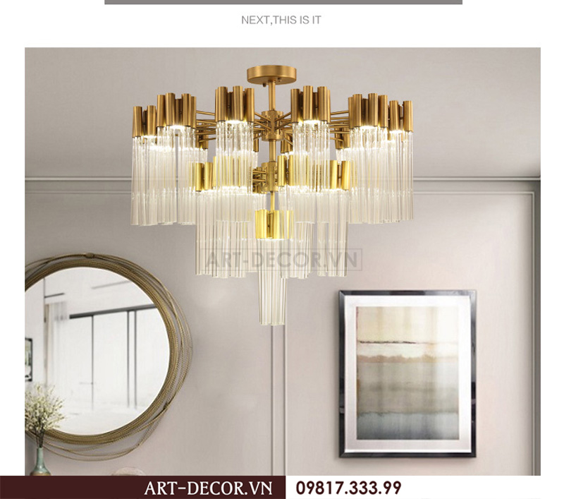 Đèn chùm cao cấp pha lê DCC 024 12