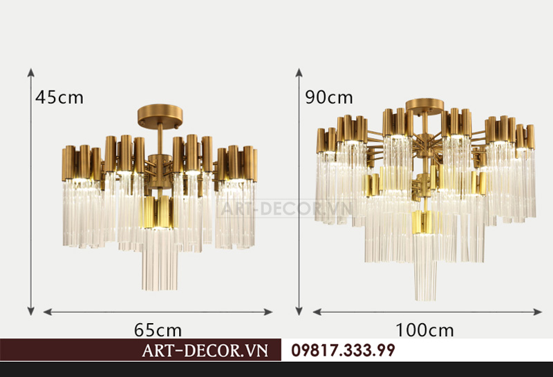 Đèn chùm cao cấp pha lê DCC 024 3